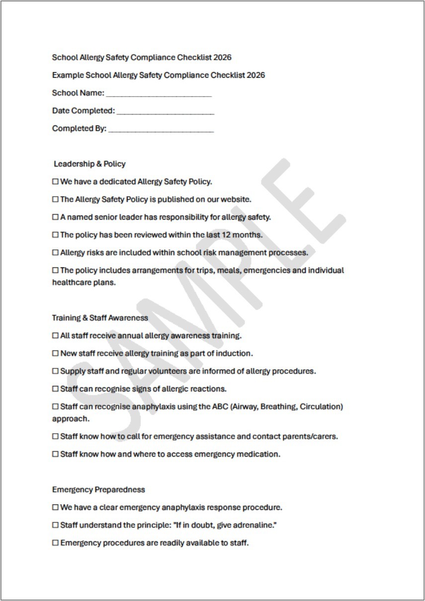 School Allergy Safety Compliance Checklist 2026 Screenshot.jpg